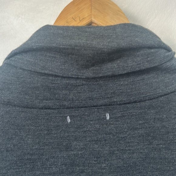 Icebreaker Ariana merino wool dress heather grey S long sleeve collar cowl - Picture 9 of 9